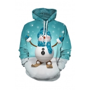 3D Christmas Snowman Pattern Casual Leisure Regular Hoodie