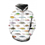 Funny Fish All Over Print Long Sleeve Loose Hoodie
