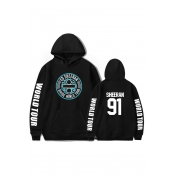 Letter Graphic Print Long Sleeve Unisex Sports Casual Hoodie