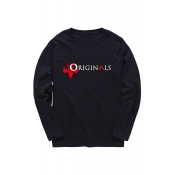 The Originals Series Printed Long Sleeve Round Neck Loose Sweatshirt