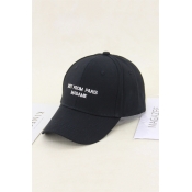 Trendy Letter NOT FROM PARIS MADAME Embroidered Black Hip Hop Baseball Cap