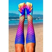Mermaid Printed Knee Length Stockings