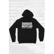 Chic Long Sleeve Letter DUNDER MIFFLIN Printed Leisure Casual Hoodie