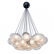 Inner Glass Shade Suspension Lamp Modern Multi Egg Shaped LED Pendant Lamp for Living Room
