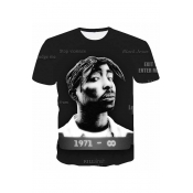 American Rapper Hip Hop Style 3D Printed Streetwear Black Souvenir T-Shirt