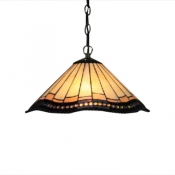 Tiffany Style Mission 2-Light Ceiling Fixture with 16