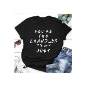 Fashion Letter YOU'RE THE CHANDLER TO MY JOEY FRIENDS Cotton Loose Tee