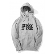 Harry Potter Popular Letter DOBBY IS FREE Basic Casual Loose Drawstring Hoodie