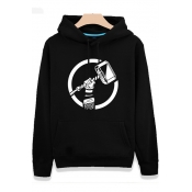 Fashion Thor 3 Printed Long Sleeve Loose Fitted Hoodie