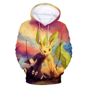 Cartoon Cute Comic Character 3D Print Loose Relaxed Pullover Hoodie