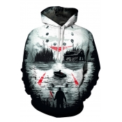 New Trendy Boat Killer 3D Printing Long Sleeve Relaxed Fit Hoodie