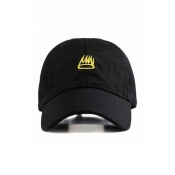 Simple Crown Embroidered Adjustable Hip Hop Black Baseball Cap