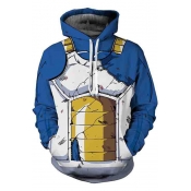 Cool Stylish 3D Printed Cosplay Costume Long Sleeve Pullover Blue Hoodie