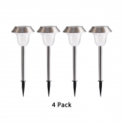 Solar Powered Path Lights Pack of 4 LED 0.2W Waterproof In-Ground Landscape Lighting with Auto On/Off Dusk to Dawn for Lawn