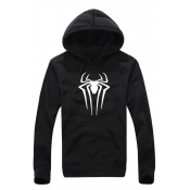 New Stylish Unique Spider Printed Men's Long Sleeve Fitted Casual Hoodie