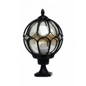 Vintage 1 Pack LED Post Lamp 1 Pack Black/Bronze Post Lantern for Balcony Courtyard