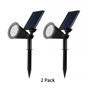 2 Pcs Solar Lights Outdoor Pathway 3W 4LED Color Changing Waterproof Security Light with Auto On/Off Dusk to Dawn for Garden