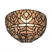 Up Lighting Wall Light Tiffany Style Glass Sconce Wall Light for Bedroom Dining Room