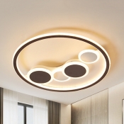 Acrylic Dot LED Ceiling Light Living Room Modern Stepless Dimming/Warm/White Flush Mount Light