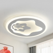 Simple Style White LED Flush Mount Light Star Metal Ceiling Fixture in Warm/White for Bedroom