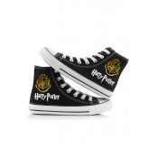 Popular Harry Potter University Logo Print High Top Unisex Canvas Shoes
