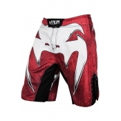 Men's Professional Cool Fashion Venum Printed Red Boxing Shorts