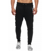 Men's Basic Fashion Simple Plain Drawstring Waist Casual Jogging Sweatpants