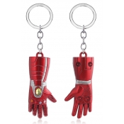 Funny Creative Comic Infinity Gauntlet Pendant Cosplay Red Key Ring
