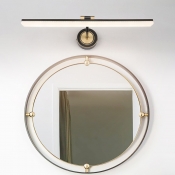 Brass/Black Linear Wall Light Fixtures Modern Metal Acrylic Sconce Wall Lamp for Bedroom Bathroom