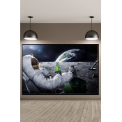 Moon Space Astronaut Beer Painting Wall Decor Art Canvas for Living Room 60*100cm