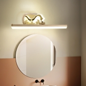 Gold Linear Bath Light Contemporary 1 Light Integrated Led Vanity Mirror Light for Bathroom, 16