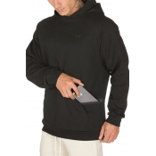 Mens Designer Solid Color Long Sleeve Zipper Pocket Slim Fit Outdoor Sports Hoodie