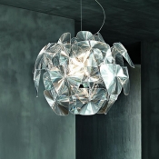 Global Hanging Lamp Modernism Clear Glass 1 Bulb Ceiling Pendant Light, 22