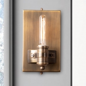 Bare Bulb Bathroom Sconce Light Traditional Metal 1/2 Heads Bronze Wall Lighting Fixture