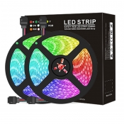 LED 5050 RGB Glue Waterproof 300/600 LED Beads Colorful Lamp Belt with 44 Key Controller 10m