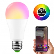 LED 5050 / 2835 RGBW Intelligent Remote Control Bulb Colorful Spotlight Wireless Bluetooth Bulb, White/Warm Light