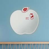 Apple-Like Plastic Wall Mount Lighting Cartoon White/Pink/Yellow LED Sconce Lamp Fixture with Little Worm Pattern