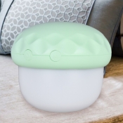 Mushroom Kids Bedside Mini Table Lamp Rubber Cartoon USB LED Night Stand Light in Green/White/Pink