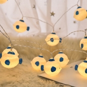 Pufferfish Battery/USB String Lamp Cartoon PVC 20-Light Kids Room LED Fairy Light String in Blue, 9.8 Ft