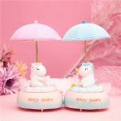 Unicorn and Sun Tent Resin Night Lamp Cartoon Pink/Blue LED Table Lighting for Bedroom