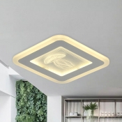 Round/Square Ultrathin Foyer Flush Light Acrylic Nordic 8