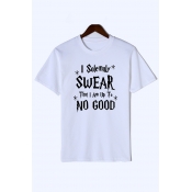 Men's Fashion I SOLEMNLY SWEAR THAT I AM UP TO NO GOOD Printed Short Sleeve Summer T-Shirt