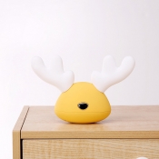 7-Color Cute Deer Mini Night Light Macaron Plastic Yellow/Pink/Blue USB LED Table Lamp with Time Schedule Function