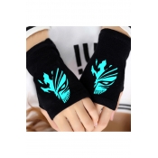 Classic Gloves Anime Allen Walker Breathable Luminous Knitted Half-Finger Gloves