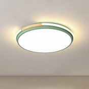 Macaron Circular Flush Ceiling Light Acrylic Bedroom LED Flush-Mount Light Fixture
