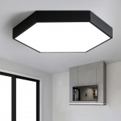 Hexagonal LED Flush Ceiling Light Fixture Nordic Acrylic Bedroom Flush Mount Lighting