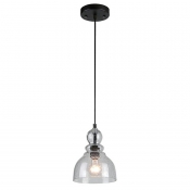 Loft Style Bell Hanging Lamp with Glass Shade Single Head Ceiling Pendant Light 7