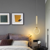 1-Light Pendant Lighting Modern Hanging Light Fixtures in Minimalist Style