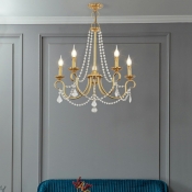 Designer Style Chandelier 5 Light Ceiling Chandelier for Bedroom Dining Room Cafe