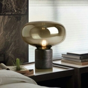 Minimalism Nights and Lamp Single Light Glass Material Table Light for Living Room Bedroom